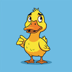 Yellow duck cartoon 