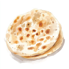 Freshly baked naan bread a delicious and popular Indian flatbread.