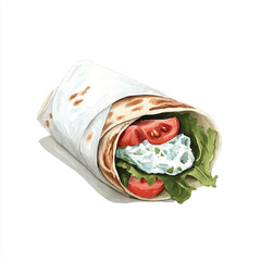 Freshly Wrapped Healthy Food Meal With Vegetables.