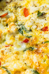 Healthy Homemade Feta and Spinach Fritatta Skillet