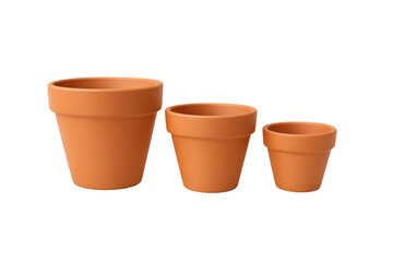 Terracotta flower pots set in different sizes
