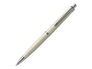 Elegant silver and cream mechanical pencil isolated on black background isolated on white background isolated on transparent background