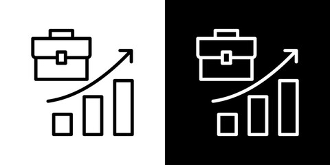 Career Icon Set. Clean Line Design With Light And Dark Versions For Versatile Use.