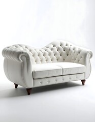 Contemporary leather sofa with gold trim and creative design high resolution picture