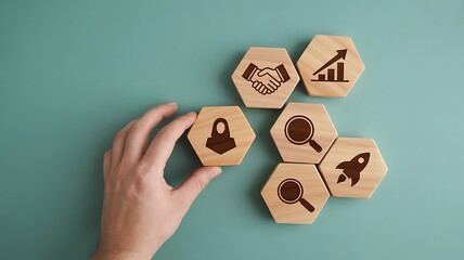 Concept of inclusive business growth with a Muslim woman and strategic planning