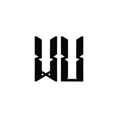 VU monogram logo design letter text name symbol monochrome logotype alphabet character simple logo