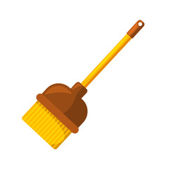 Broom vector icon illustration, broom clip art, clip art broom, cleaning equipment vector art, clean sweeping tool clipart design