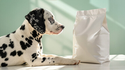 강아지와 제품 목업 스튜디오 배경,Generative AI