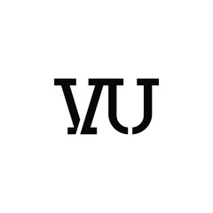 VU monogram logo design letter text name symbol monochrome logotype alphabet character simple logo