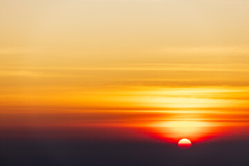 colorful dramatic sky with cloud at sunset