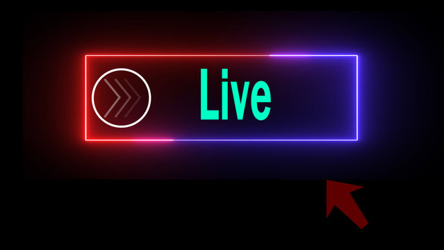 neon text icon on black background - Powered by Adobe