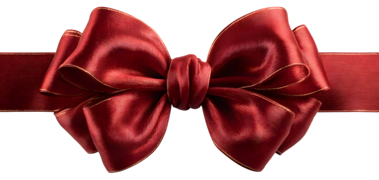 red satin ribbon and bow vector illustration