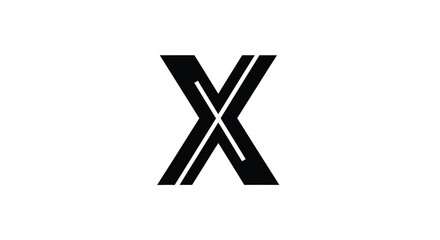 Abstract letter X logo concept design in a contemporary style