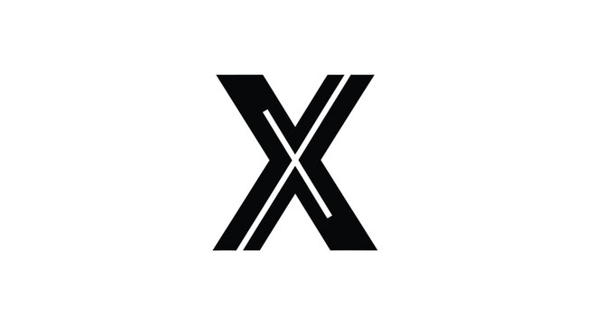 Abstract letter X logo concept design in a contemporary style