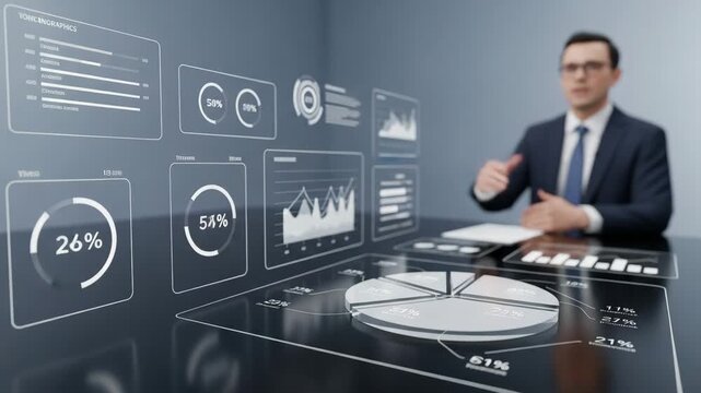 Graph and Data Visualization Transparent Panel