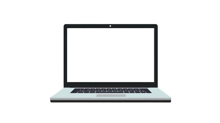 Fototapeta premium Sleek laptop with empty display for website or app presentation