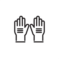 Industrial gloves icon symbolizing hand protection and hazard defense, representing specialized industrial PPE standards, modern field safety awareness, and critical operational compliance.