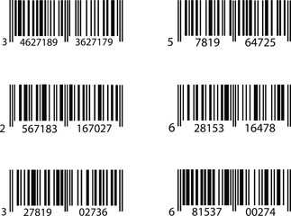 QR Code with text scan me icon and barcode icon collections. Dummy Barcodes and QR code label Collection. digital bar code and retail pricing bars labeling. QR code icon collections