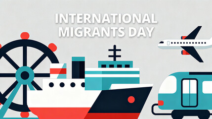 Various types of transportation, migration modes, global mobility and migration choices, popular science on migration routes, and promotional materials on international population mobility.
