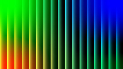 Colorful abstract background with an energetic gradient of vertical stripes transitioning smoothly through the spectrum from warm reds and yellows to cool greens and vibrant blues, symbolizing connect