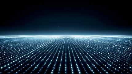 Experience futuristic digital landscape with glowing network connectivity