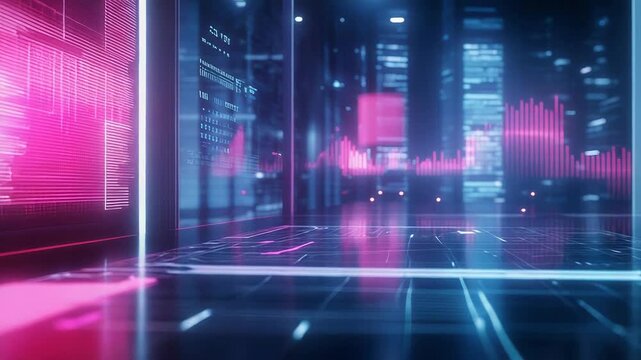 Digital business data visualizing economic financial analytics - Powered by Adobe