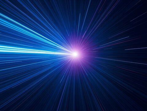Dynamic light streaks create a futuristic, high speed, vibrant background