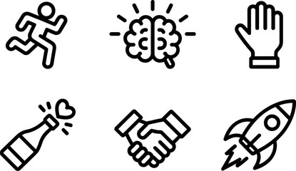 Fototapeta premium Set of business and startup vector icons