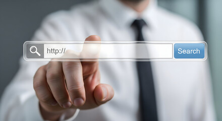 Let's explore the internet with a tap, a modern search bar interface for your digital marketing, technology and business needs online today