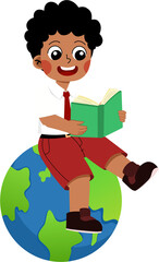 illustration of elementary school children