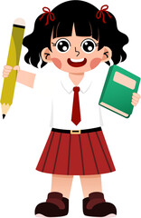 illustration of elementary school children