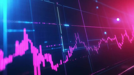 Financial data stock market trading chart interface - Powered by Adobe