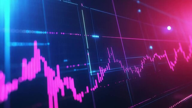 Financial data stock market trading chart interface - Powered by Adobe