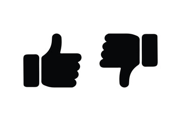 Thumbs up and thumbs down vector. © MASUM123