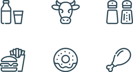 Fototapeta premium Set of food icons