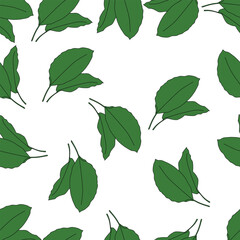 Green Leaves Botanical Seamless Background