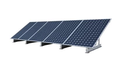 Array of solar panels, harnessing sunlight for renewable energy production