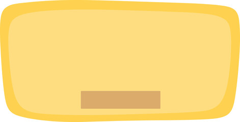 yellow rounded rectangle frame with soft inner panel