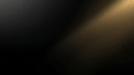 Golden light beam shining from the top right corner on a dark background