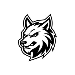 Wolf e sport logo vector illustration design templates simple and modern concept