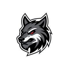Wolf e sport logo vector illustration design templates simple and modern concept