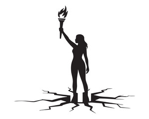 Stop Abuse Awareness Silhouette