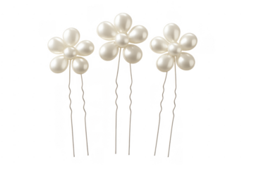 Pearl flower hair pins for wedding bride hairstyle