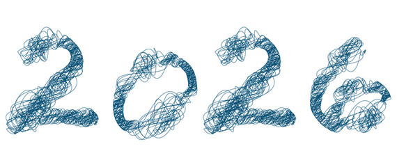 new year 2026 icon vector illustration 