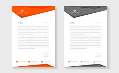 Modern Creative & Clean business style letterhead bundle of your corporate project design. Set to print. modern business letterhead in abstract design. Elegant template of creative letterhead. A4