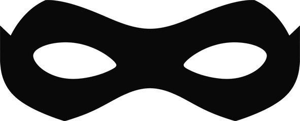 Black Superhero Mask Silhouette with Eye Cutouts Keywords: mask, superhero, disguise, secret © MD MOZAMMEL HAQUE
