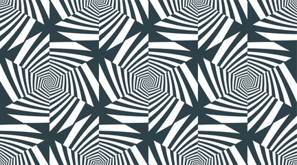 Black and white seamless pattern. Abstract striped background. Design for a brochure, poster, presentation, flyer, or banner. Vector illustration.