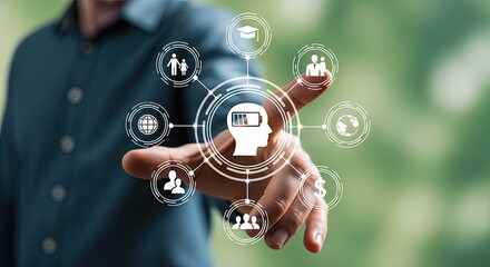 Empowered mind leading to a fulfilling life, connecting family, career, education, and global impact, all with high energy and a positive outlook