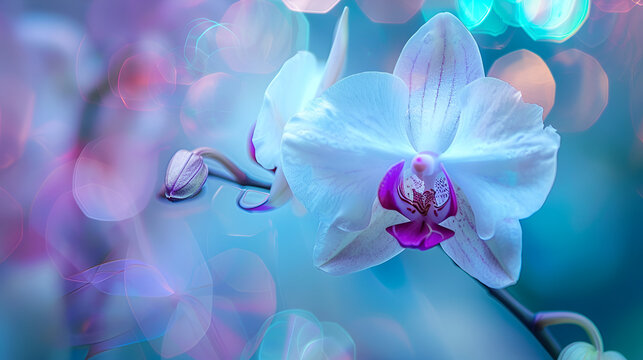 The Majestic Elegance of an Orchid in Full Bloom