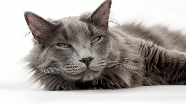 Nebelung Cat, It's getting sleepy